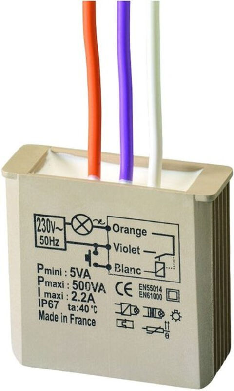 Grothe Dimmer UP Taster MTV500E für 3-500W 230V Wanddimmer zur Unterputzmontage - Bild 2