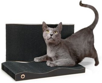 Canadian Cat Company 2 in 1 Kratzbrett aus Sisal und Karton in Schwarz und Silber - Bild 1