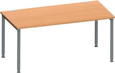 Schäfer Shop Genius Schreibtisch MODENA FLEX mit 4-Fuß-Rundrohr, Buche/Anthrazit, B: 160 cm, T: 80 cm - Bild 1