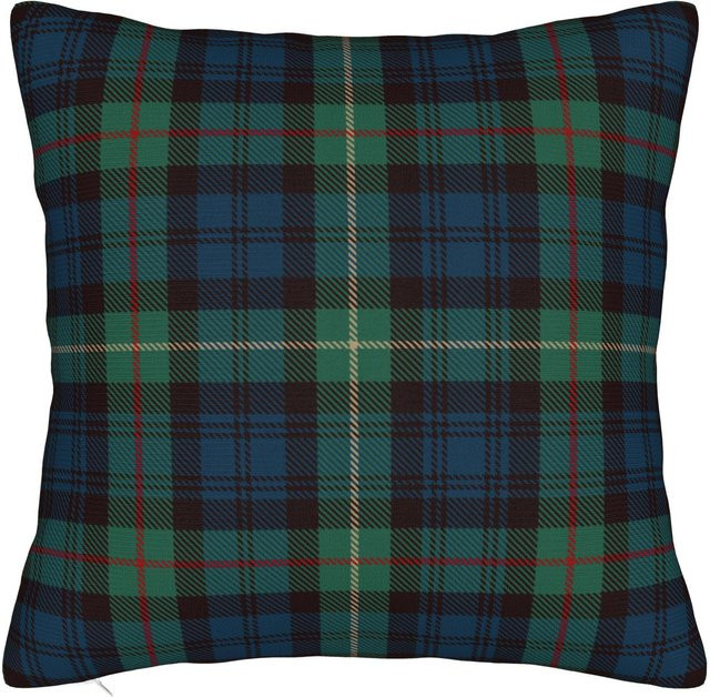JMG Clothing Kissenbezug Black Watch Karomuster in Grün und Blau, B/B: 30 x 30 cm - Bild 1
