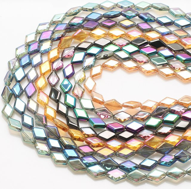 YUANZHIRUN Glas Perlen Bicone, Kristall, 11x15mm, Bunt, Unisex - Bild 1
