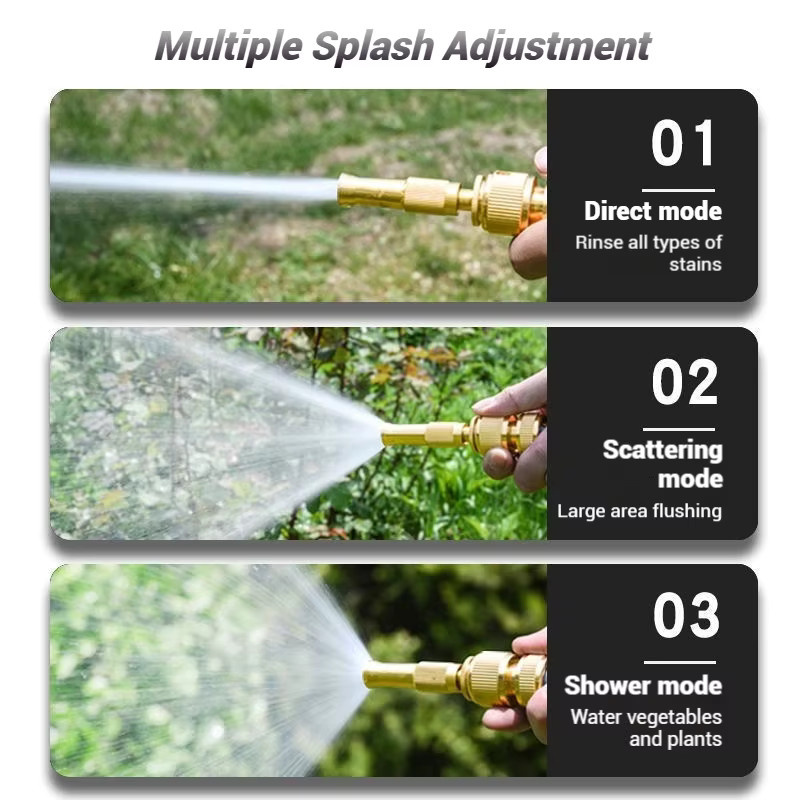Scimaker Hochdruck-Spritzpistolen-Set aus Kupfer in Gold für die Gartenbewässerung und Reinigung - Bild 2