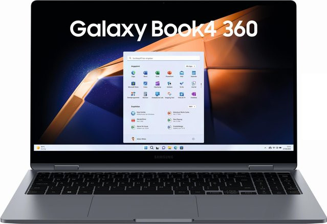 Samsung Galaxy Book4 360 2-in-1 Convertible Notebook, 15,6 Zoll, Moonstone Gray, Intel Core i7, 16GB RAM, 512GB SSD, Full-HD - Bild 1