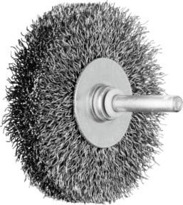 PFERD TOOLS Rundbürste ungezopft RBU in Silber mit Stahl-Draht-Ø 0,30 mm, Durchmesser: 70 mm, Breite: 15 mm, Schaft-Ø: 6 mm - Bild 1