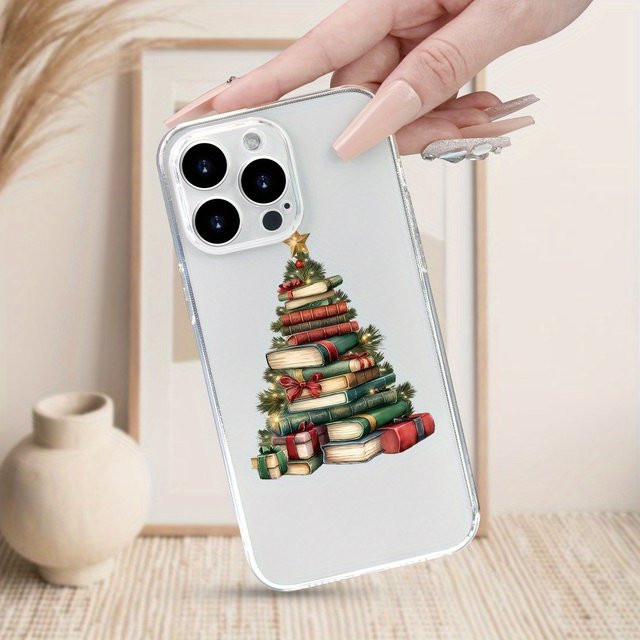 Transparente TPU-Handyhülle mit Weihnachtsbaummuster für iPhone 11 bis iPhone 17 Pro Max - Bild 1
