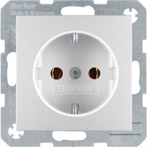 Berker Schuko-Steckdose Alu Matt - Bild 1