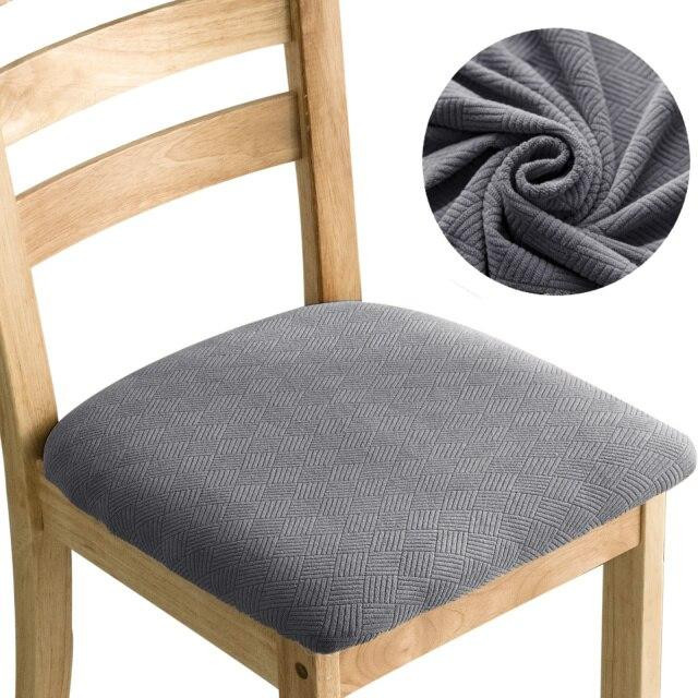 RTTIME Jacquard-Stretch-Stuhlbezug für Esszimmerstühle, wasserabweisend, weiß - Bild 5