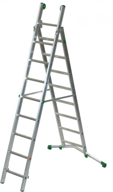 Facal Mehrzweckleiter SUPERPRIMA S600 2-teilig aus Aluminium in Silber mit 8+9 Sprossen - Bild 1