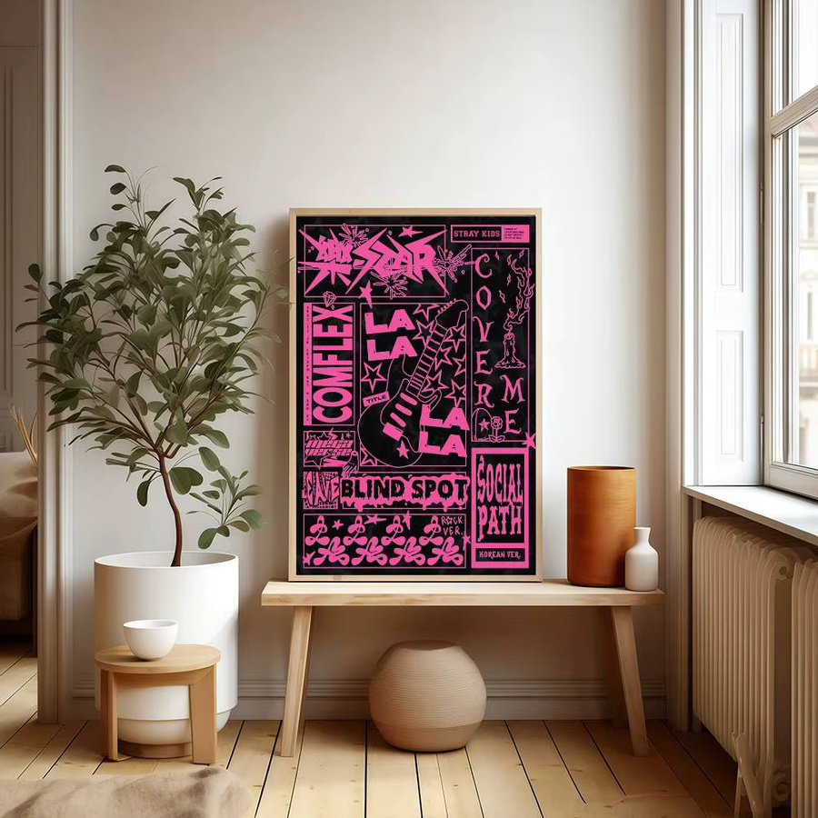 Selbstklebendes Kpop Anime Poster Stray Kids 5-STAR Kunstwerk in Mehrfarbig für deine Kawaii Raumdekoration - Bild 4