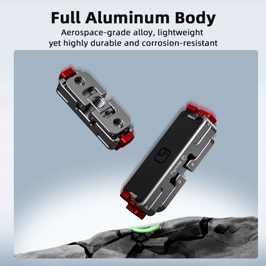Magnetischer Quick Release Basis Adapter aus Aluminium für Insta360 Go Ultra mit Verlängerung Mount Halterung - Bild 2