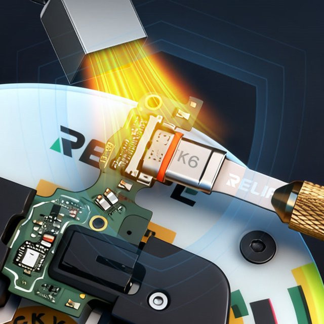 RELIFE TK6 5-in-1 Ladeanschluss-Schutzabdeckung für USB-C Ladeanschluss und Dock-Connector Lötwerkzeuge - Bild 1