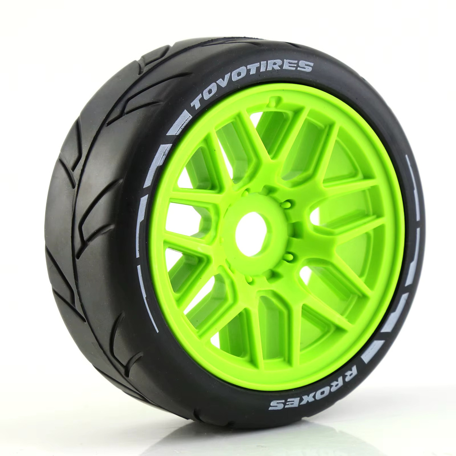 1/8 RC On-Road-Autoreifen und -räder, 17 mm Sechskant, Schwarz, Gummi - Bild 1