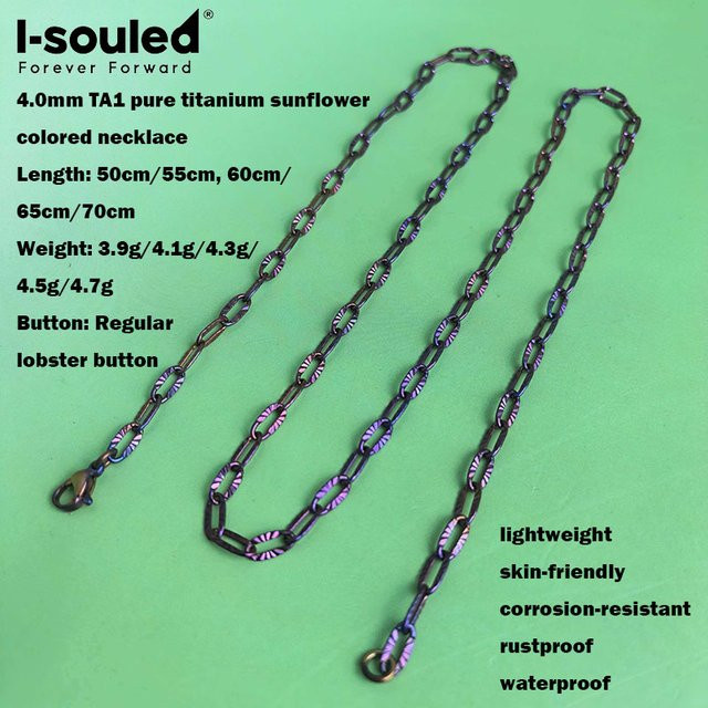 i-souled Halskette Titan, 4,0 mm, Sonnenblumenfarbe - Bild 1