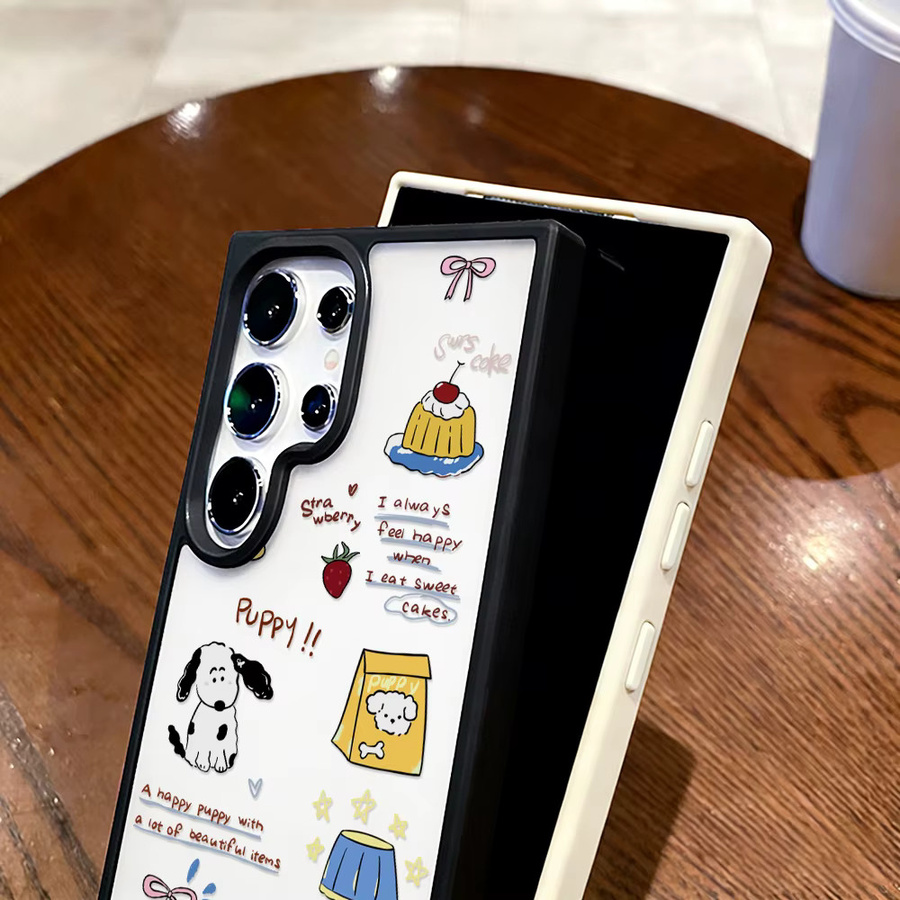 Transparente Handyhülle mit Welpen-Design für Samsung Galaxy S26 Ultra S25 A57 A36 A26 A17 A37 A56 A16 A06 inklusive Trageband und Stoßschutz - Bild 4
