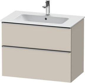Duravit Waschtischunterschrank D-Neo in Beige, Wandmontage, mit 1 Tür und 1 Auszug, B: 81 cm, T: 46,2 cm, H: 62,5 cm - Bild 1