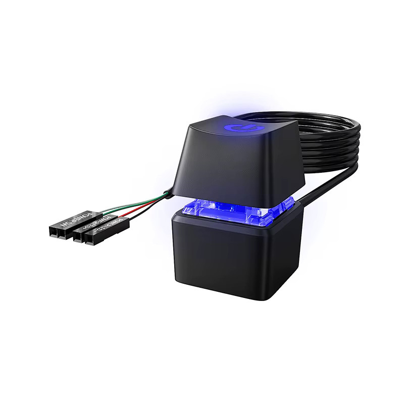 Teucer KG-01 Desktop-PC-Schalter als externer Startknopf für das Computer-Motherboard in Schwarz - Bild 1