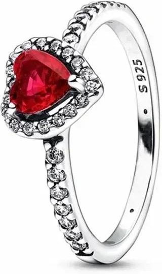 DR-Jewelry Ring 925 Silber, Zirkonia, Damen, Rot - Bild 1