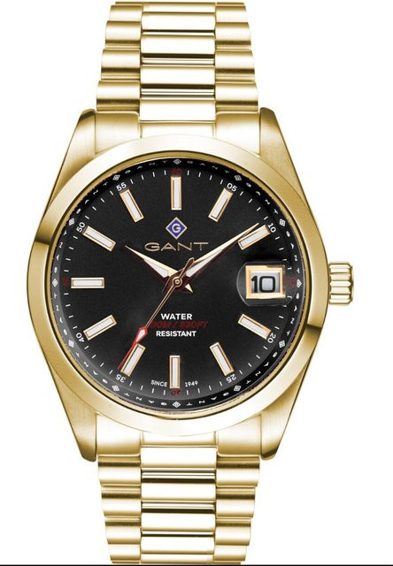 Gant Herrenuhr, Quarz, Edelstahl, Schwarz, 42 mm, 10 ATM - Bild 1