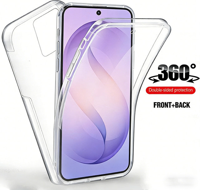 Transparente 360° Schutzhülle aus PC und TPU für Samsung Galaxy S26 S25 S24 S23 S22 S21 S20 Ultra S10 S9 S8+ - Bild 1