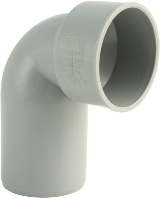 Marley HT-Siphon-Winkel 90 Grad DN 50 / 40 in Grau - Bild 1