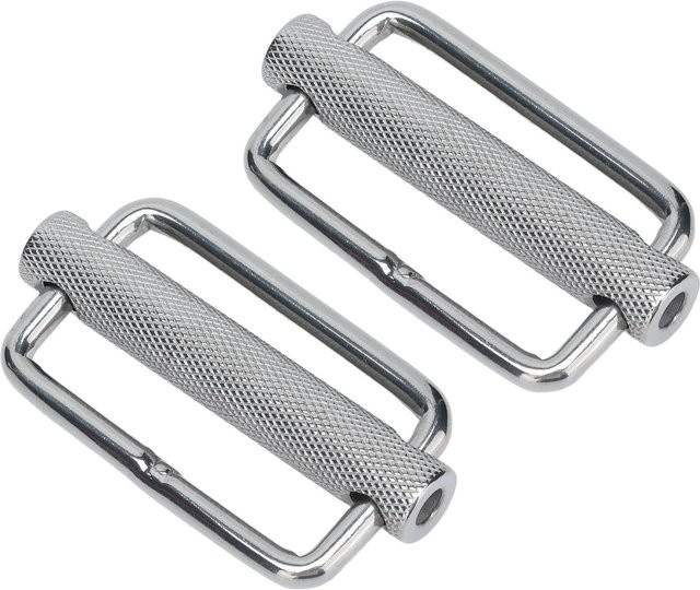 2 Stück Riemenversteller mit gerändelter Rolle aus Edelstahl in Silber für Gürtel - Bild 1