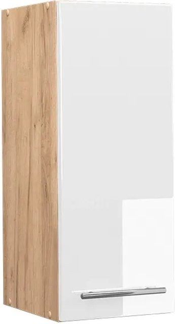 Vicco Hängeschrank Fame-Line Küchenschrank in Weiß Hochglanz und Eiche mit Softclose-Scharnieren und Einlegeboden, Breite: 30 cm - Bild 2