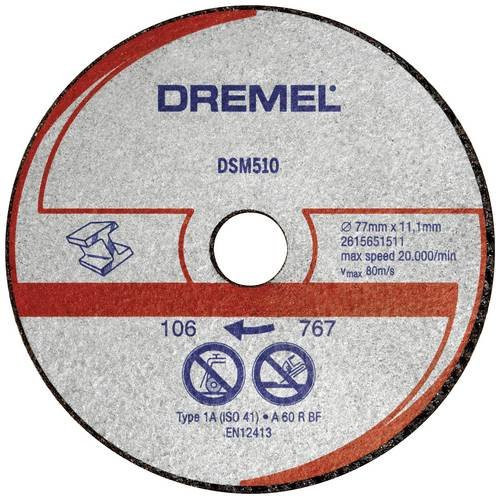 Dremel DSM510 Trennscheibe für Metall und Kunststoff, 3 Stück, Durchmesser: 77 mm - Bild 1