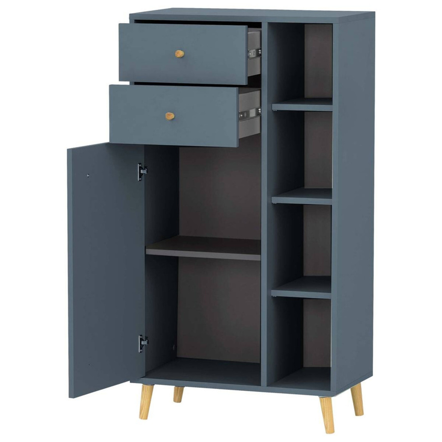 Schildmeyer Highboard Bjarne in Blau, B/H/T: 33 x 113,4 x 60,2 cm - Bild 4