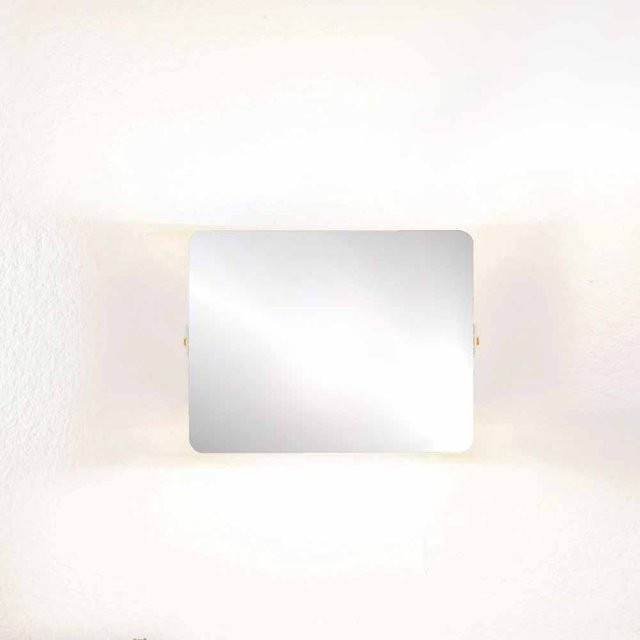 Nemo Lighting Applique LED-Wandleuchte mit Spiegel in Silber und Weiß, verstellbar, warmweißes Licht (3000K) - Bild 1