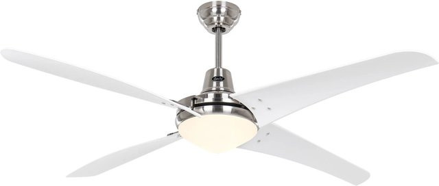CASAFAN Deckenventilator Mirage mit Beleuchtung und Fernbedienung, Farbe: Chrom gebürstet und Weiß, Durchmesser: 142 cm - Bild 1