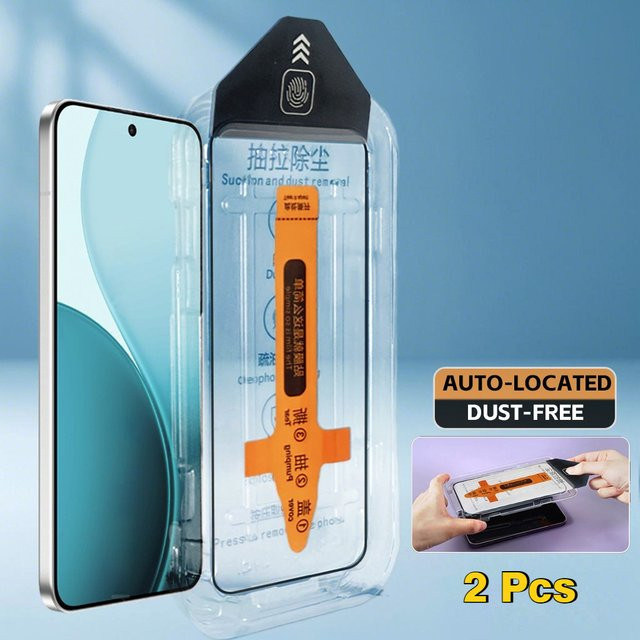 2er-Set Gehärtetes Glas Displayschutzfolie für OPPO Reno 14 Pro und Reno 14, Transparent - Bild 1