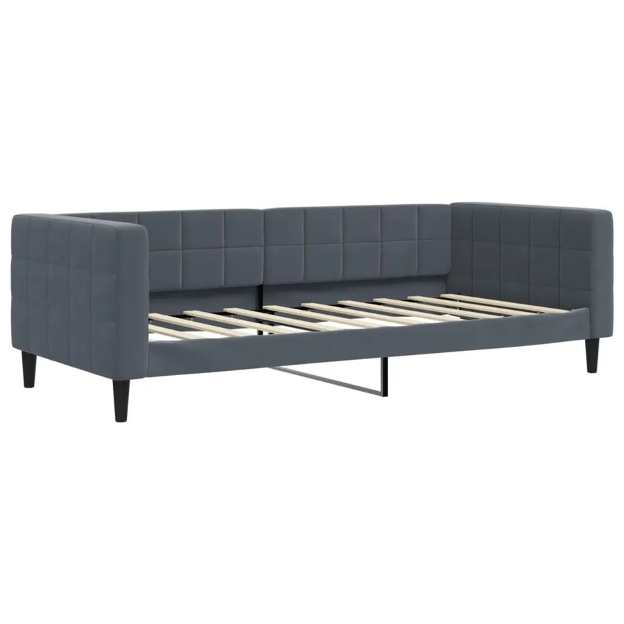 vidaXL Tagesbett aus Samt in Anthrazit Dunkelgrau B/T/H: 90 x 190 cm - Bild 2