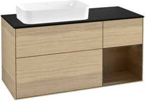 V&B Waschtischunterschrank Finion in Eiche, Breite: 120 cm, Tiefe: 50,1 cm, Höhe: 50,1 cm - Bild 1