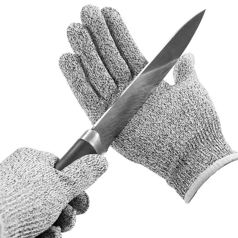 Schnittfeste Handschuhe für Metzger aus silbernem Edelstahldraht-Metallgeflecht mit Schutzstufe 5, stichfest und schnittfest - Bild 4