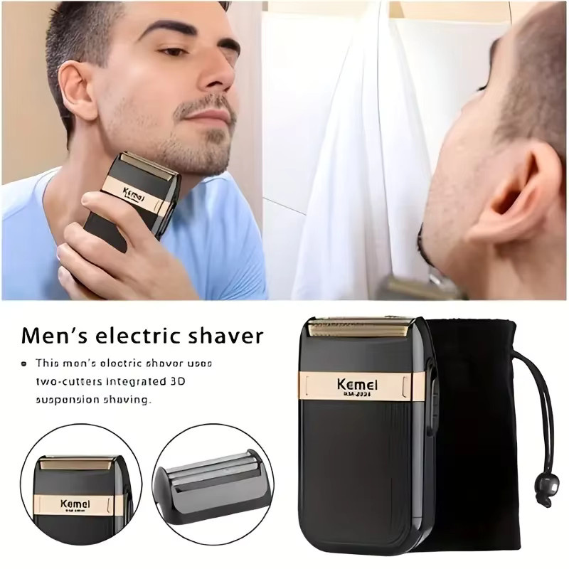 KEMEI Herren-Elektrorasierer, Schwarz - Bild 4