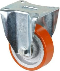 BS Bockrolle N110.C10 mit Anschraubplatte, Orange, Durchmesser: 100 mm, Breite: 30 mm, Tragkraft: 300 kg - Bild 1