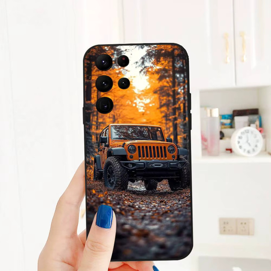 coolj-jeeps Wrangler Softshell Handyhülle für Samsung Galaxy S21 S22 S23 S24 S25 FE Plus in Schwarz - Bild 4