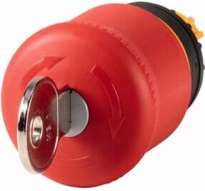 Eaton Not-Aus-Schlüsseltaste M22-PVS Push Button in Rot und Gelb mit IP66 Schutzart - Bild 1