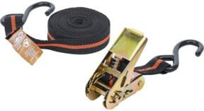 BGS Do it yourself Knarren-Spannband Schwarz mit 2 schweren Haken, Breite: 24 mm, Länge: 5 m - Bild 1