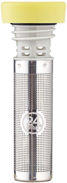 24Bottles Infuser Lid mit feinem Sieb aus Edelstahl und Silikon in Light Yellow - Bild 1