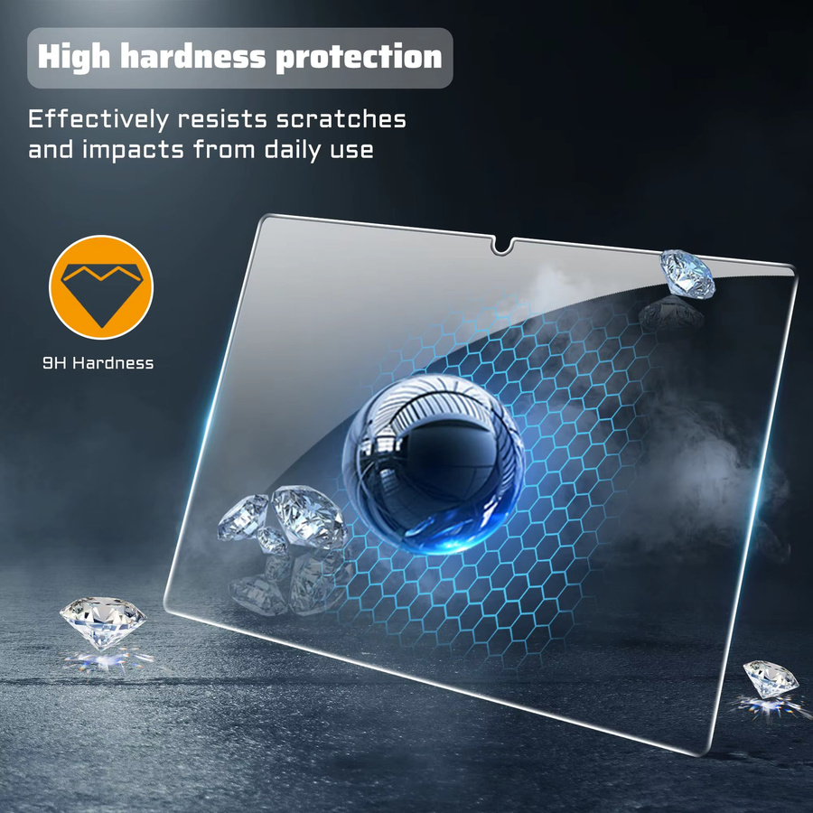 Displayschutzfolie aus Hartglas für Lenovo Idea Tab Plus (12,1 Zoll) 2025, transparent, schlagfest und HD-klar - Bild 4