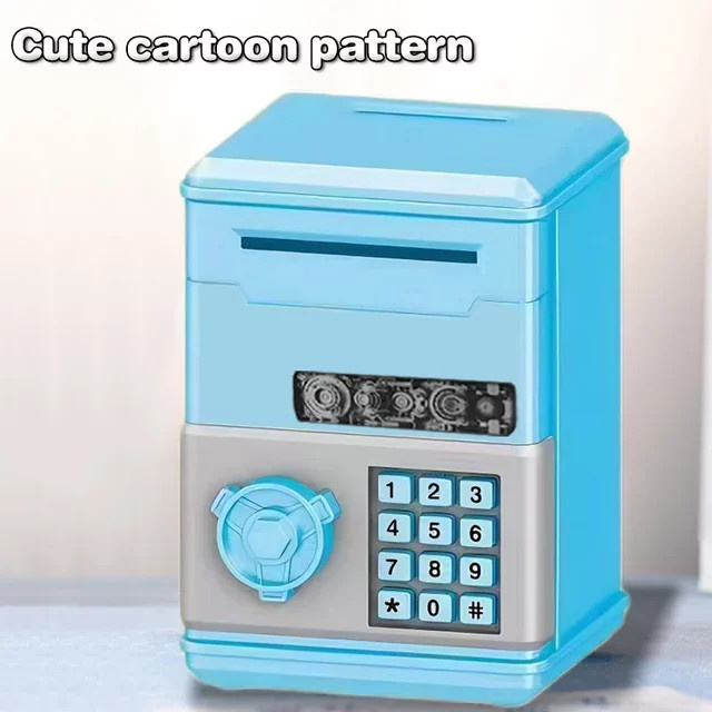KNYYSECQ Mini Smart Passwort Sparschwein ATM Spielzeug in Grün für Kinder - Bild 1