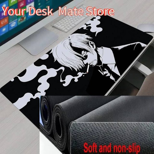 One Piece Sanji Gaming Mauspad XXL in Multicolour für PC und Tastatur, rutschfestes Gamer Mousepad - Bild 1