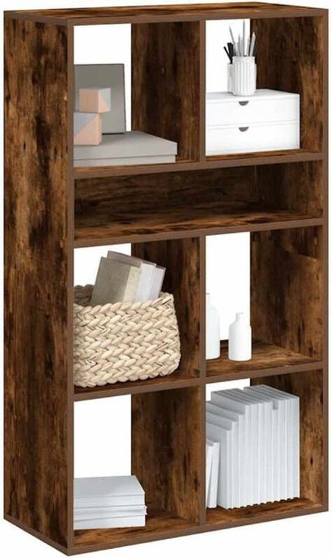 Bücherregal aus Holzwerkstoff von vidaxl in Räuchereiche, B/T/H: 66 x 31 x 112 cm - Bild 1