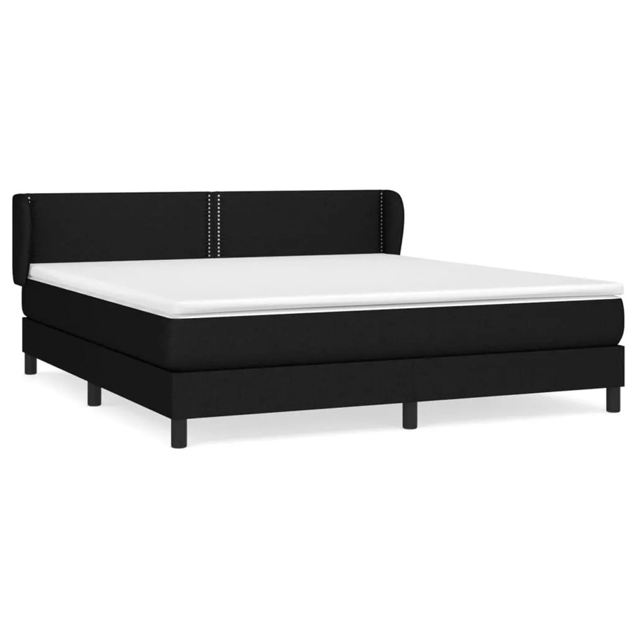 vidaXL Boxspringbett mit Matratze Hybrid-Design in Schwarz, B/T: 160 x 200 cm - Bild 2