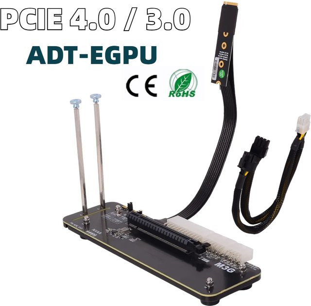 ADT-Link R43SG 4.0 M2 Externe Grafikkarten-Dockingstation und EGPU-Verlängerungskabel in Schwarz, PCI Express Gen3 - Bild 1