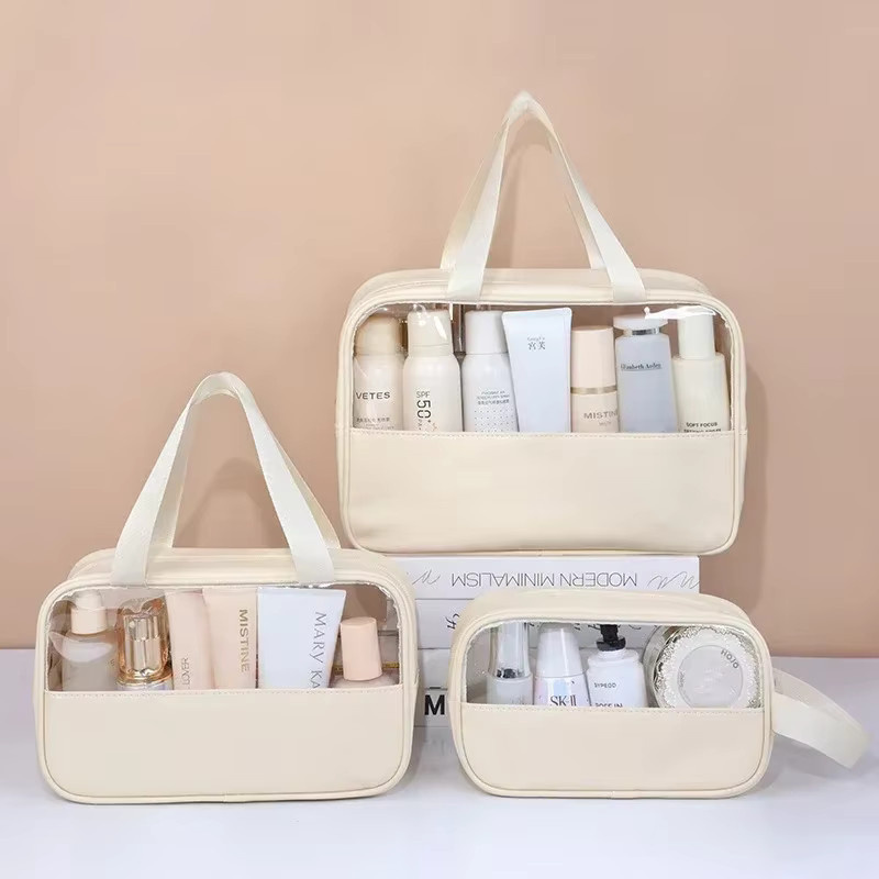 seacelery Make-up-Tasche für Damen, transparent, schwarz - Bild 1
