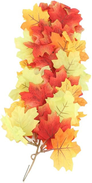 Tooarts Künstliche Ahornblätter Hängedekoration als Wandbehang in Beige und Multicolour für herbstliche Dekoration - Bild 1
