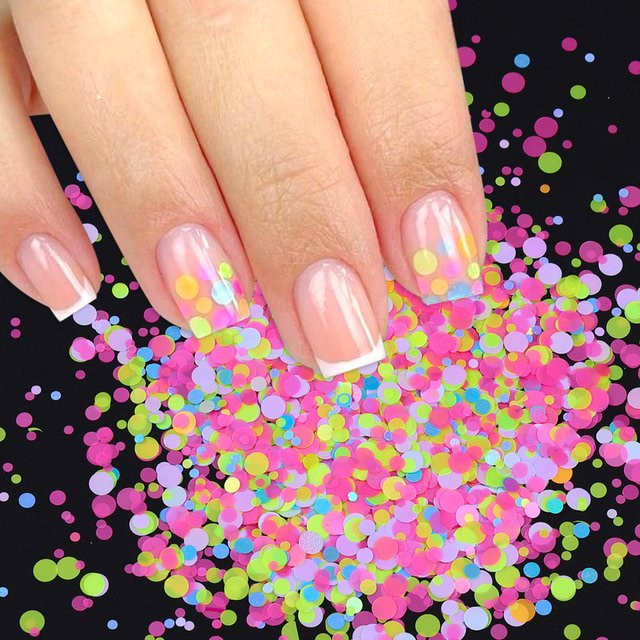 SWEET TREND Nagel Charms, Runde Pailletten, Holographisch, Glänzend - Bild 1