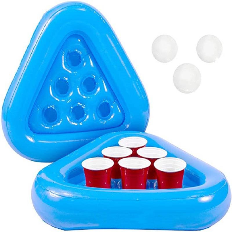 Aufblasbarer Dreieck Bier- und Becherhalter aus PVC von WoW Home mit Sechsloch-Design für Partys - Bild 3
